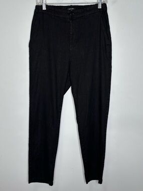 Pas De Calais Women’s Black Linen Blend Made In Japan Tapered Leg Pants
